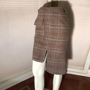 Storets Wool Plaid Skirt NWT